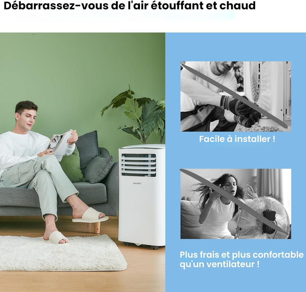 Comfee MPPH-09CRN7 mobiles Klimagerät 9000 BTU 2,6 kW Follow Me R290 Klasse A bis 33m²